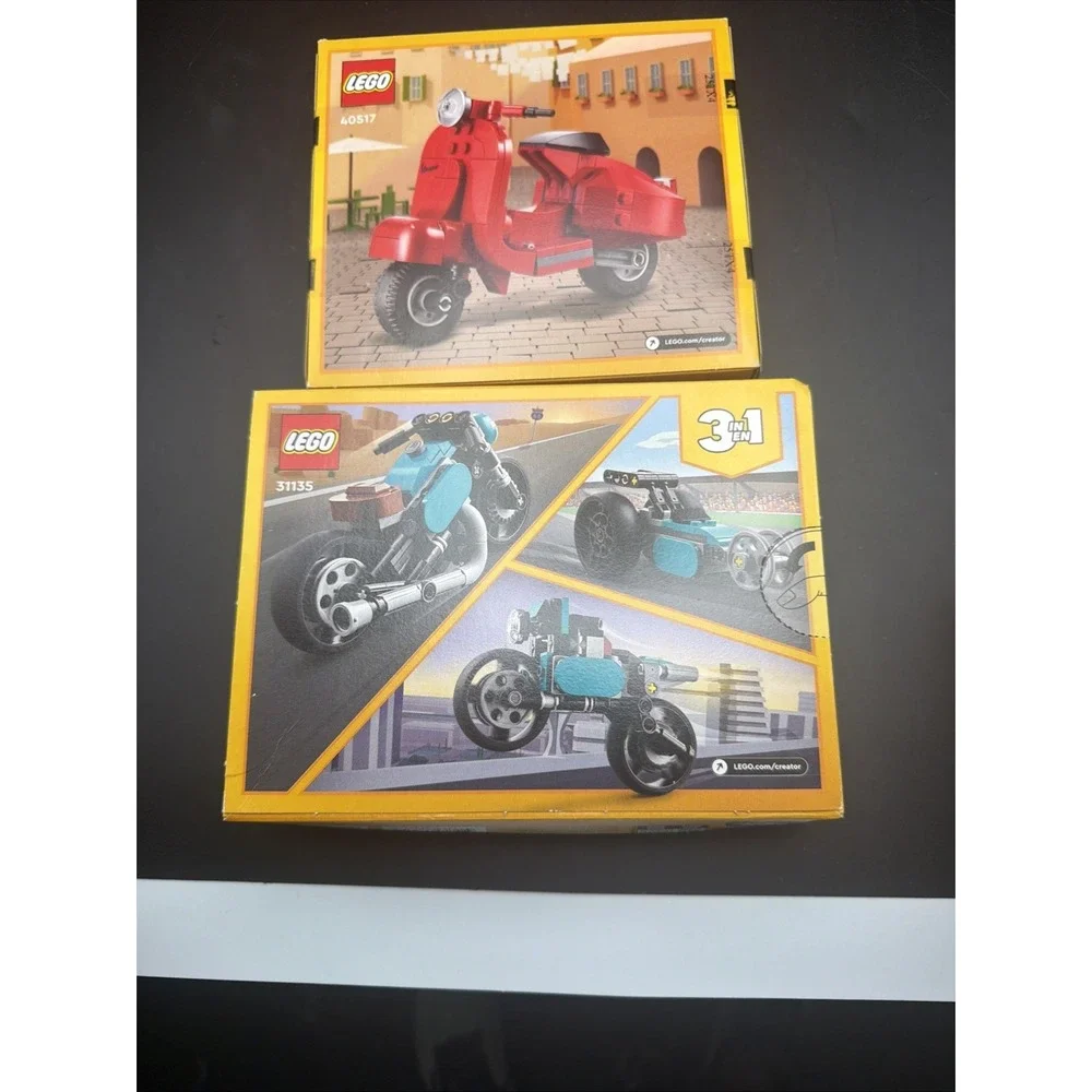 LEGO Creator Lot of 2 40517 Vespa & 31135 Vintage Motorcycle New Sealed